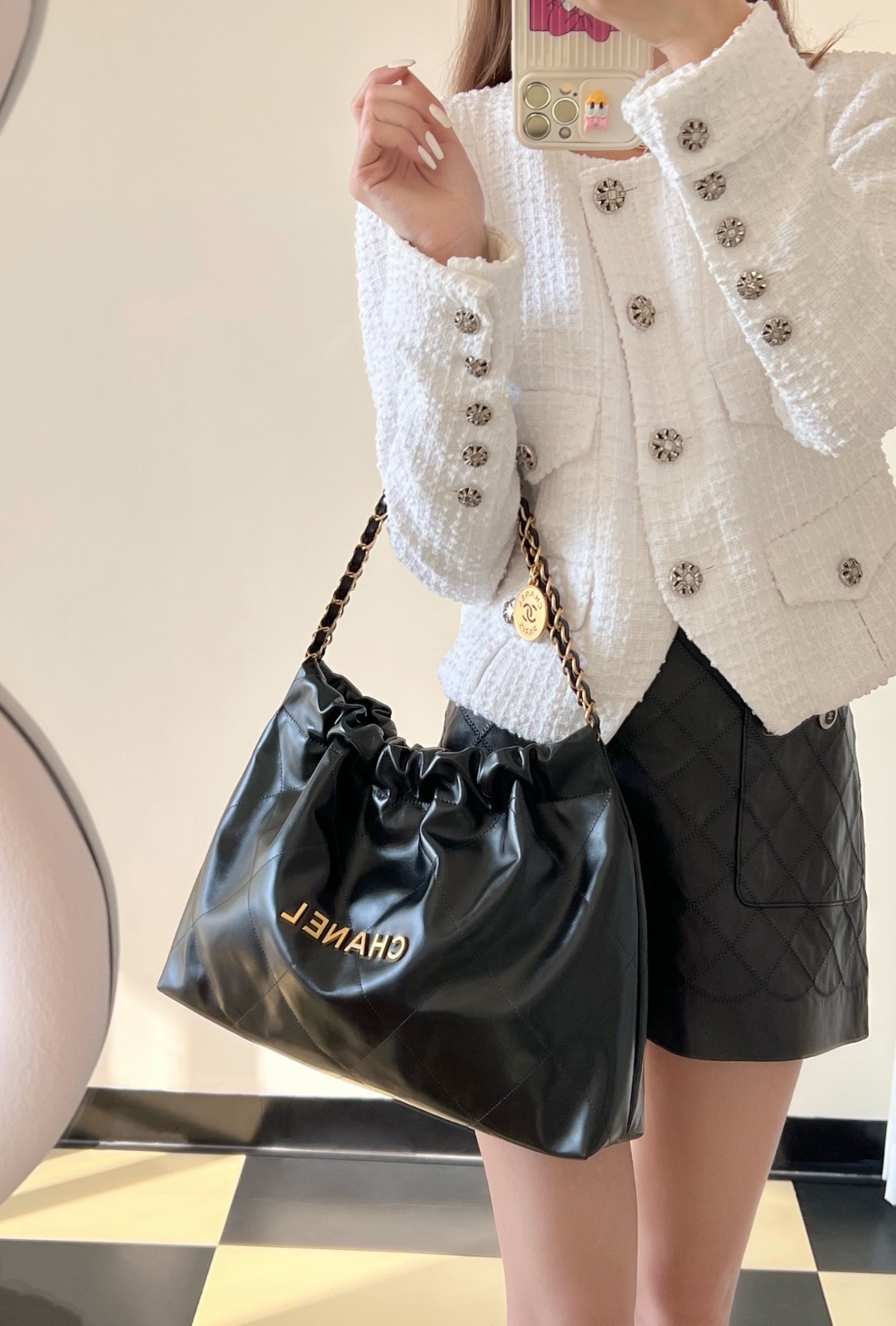 24C 橫款22Bag黑色 金扣_8