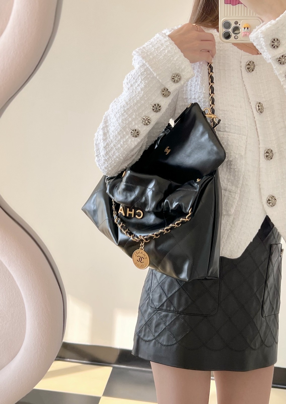 24C 橫款22Bag黑色 金扣_9