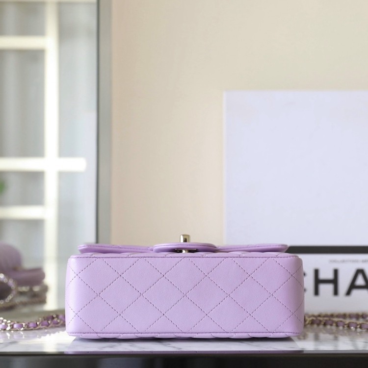 24P手柄口蓋包 CF大Mini手提包 紫色_4