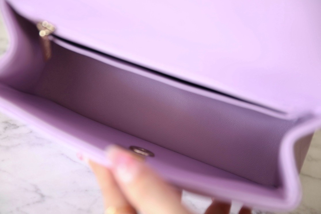 24P手柄口蓋包 CF大Mini手提包 紫色_5