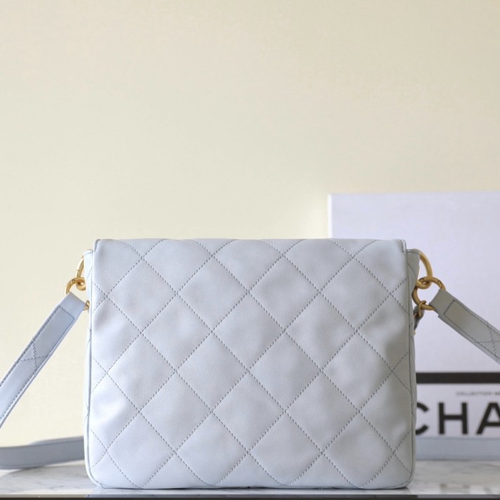 24P 郵差包/嬉皮包淡灰藍 小號_3