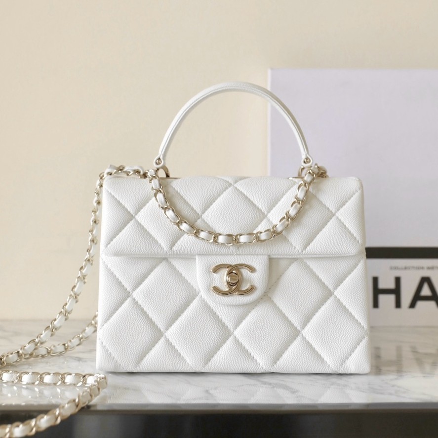 24P 小球紋Kelly白色 小號_1