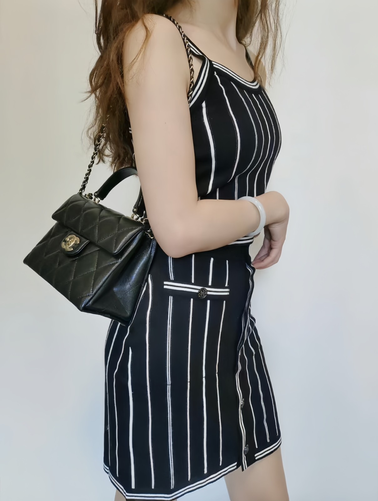 24P 小球紋Kelly黑色小號_6