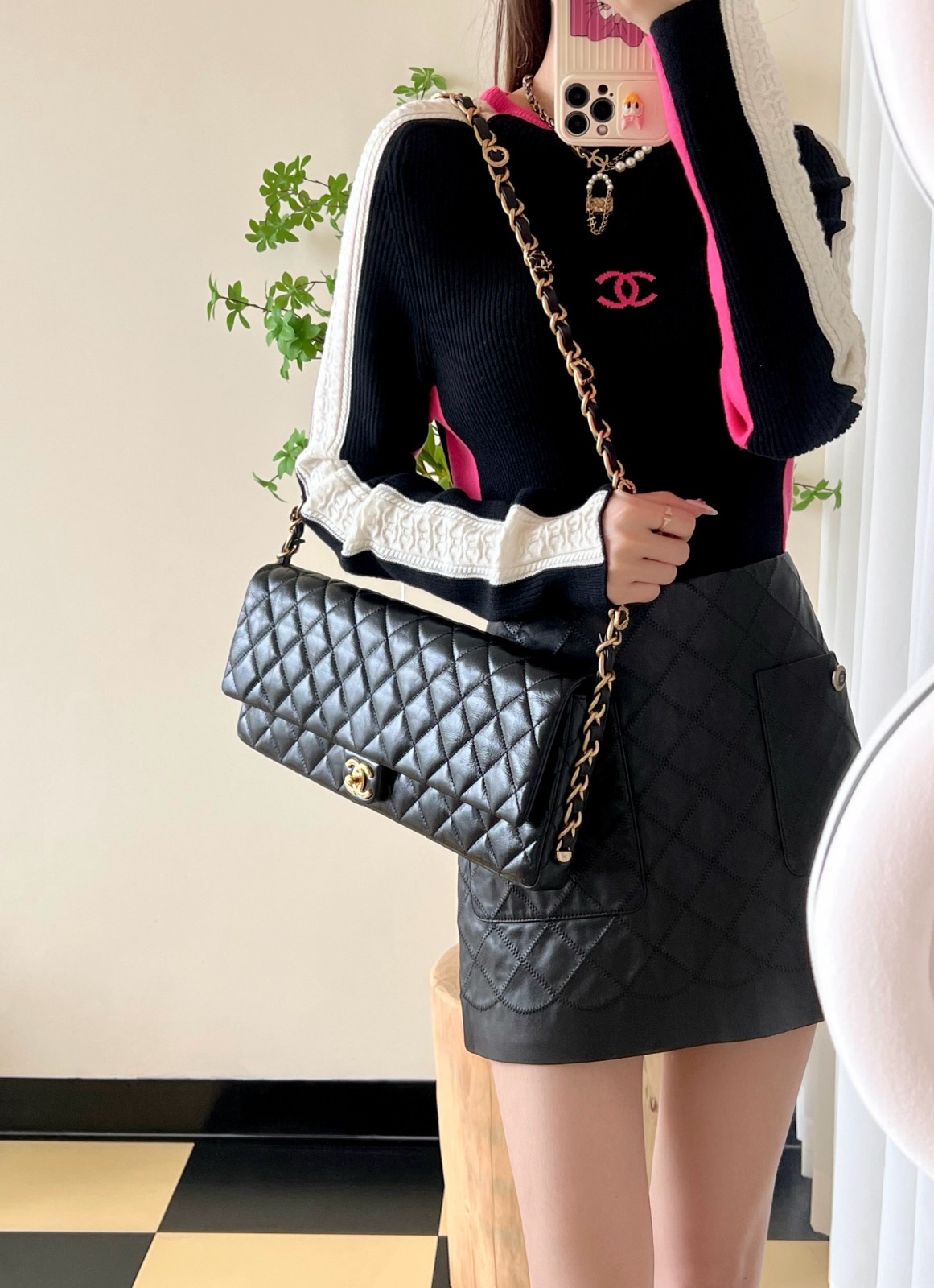 24A Maxi法棍手拿包 黑色_7