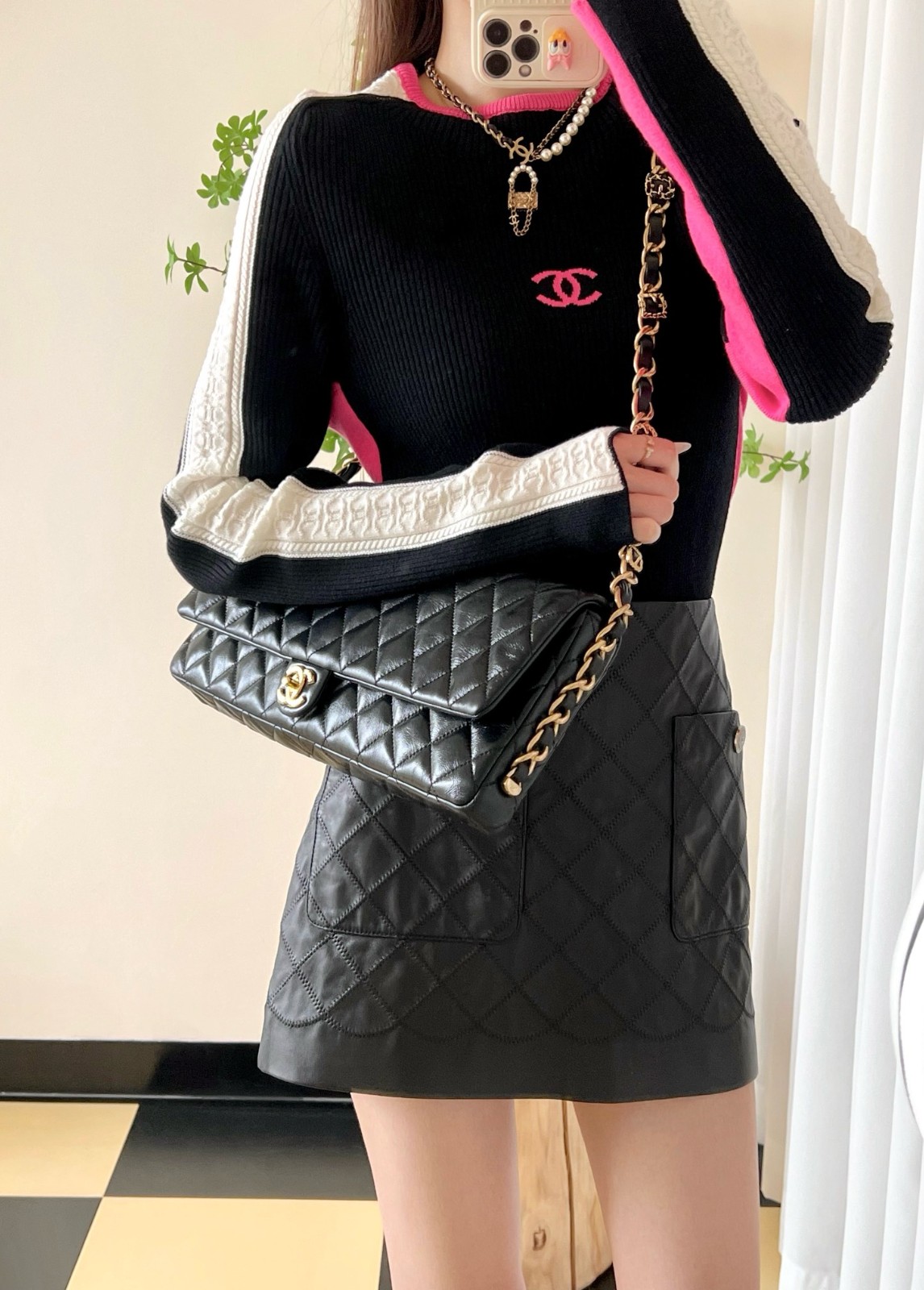 24A Maxi法棍手拿包 黑色_6