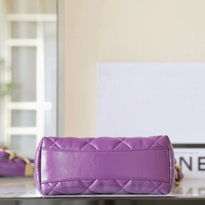 24A亮面羊皮腋下包紫色 小號_5