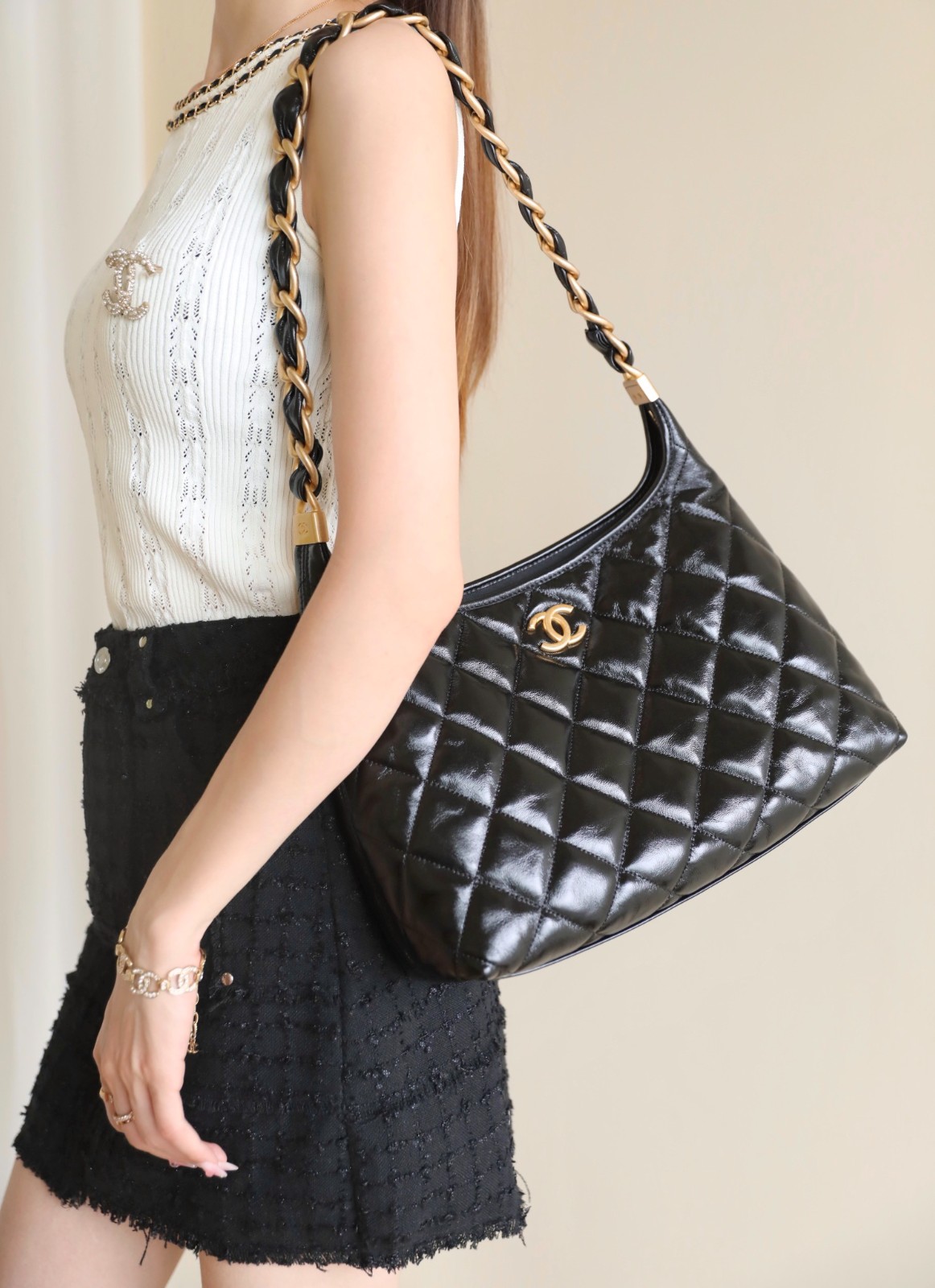 24A流浪腋下包 黑色 大號_9