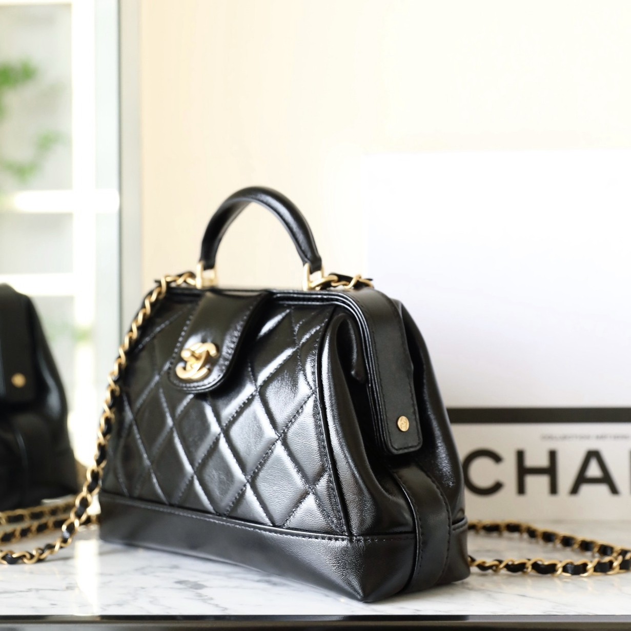 24A高級手提醫生包黑色 大號_2