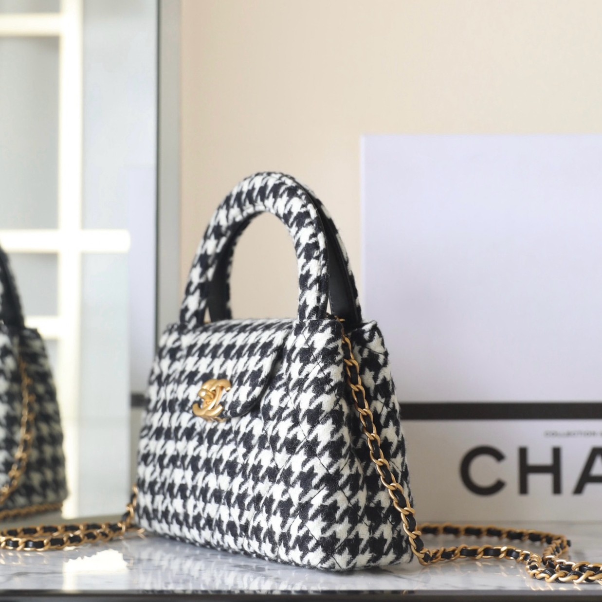 24A Kelly手提包大號千鳥格_4