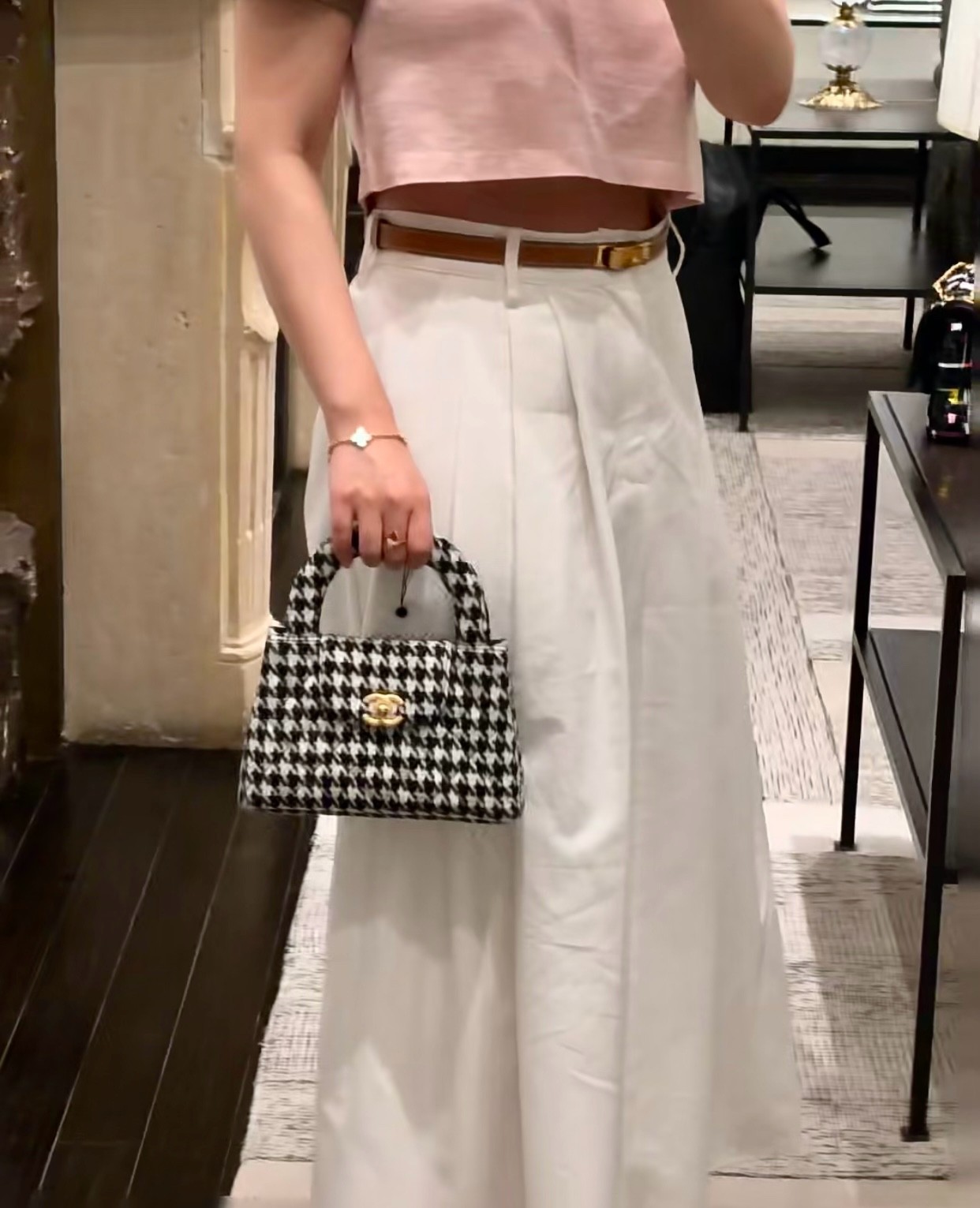 24A Kelly手提包大號千鳥格_6