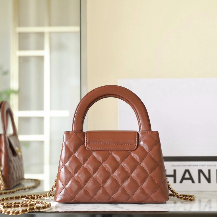 24A Kelly手提包大號焦糖色_3