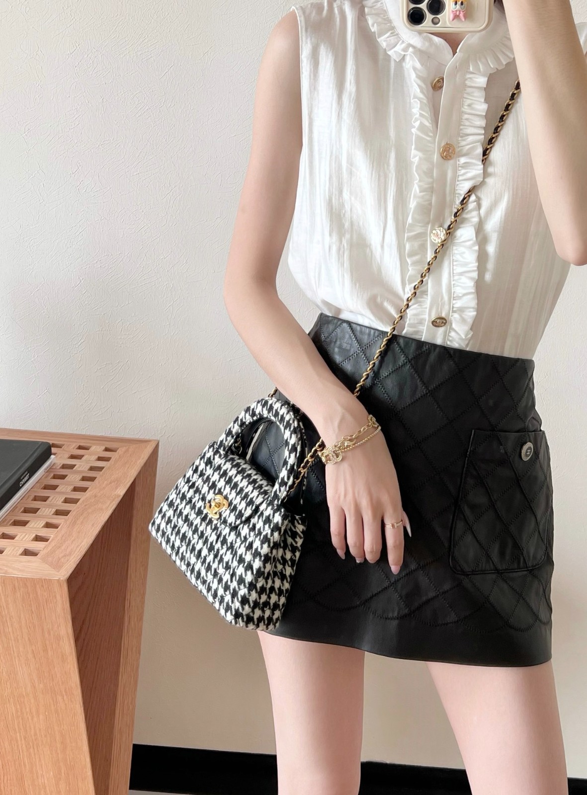 24A Kelly手提包大號千鳥格_7