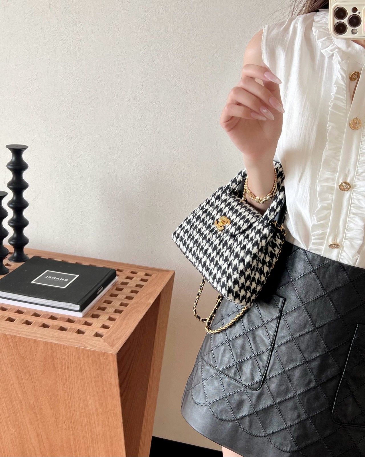 24A Kelly手提包大號千鳥格_8