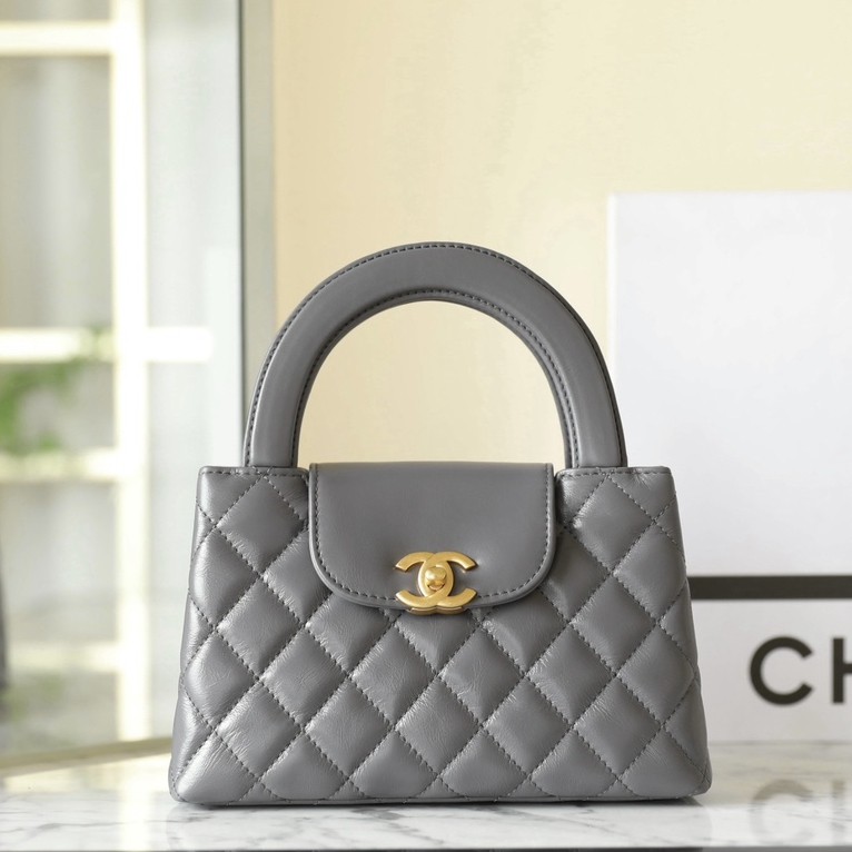 24A Kelly手提包大號深灰色_1