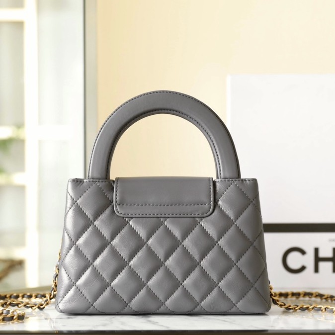 24A Kelly手提包大號深灰色_3