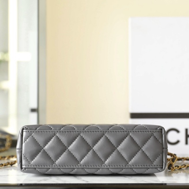 24A Kelly手提包大號深灰色_4