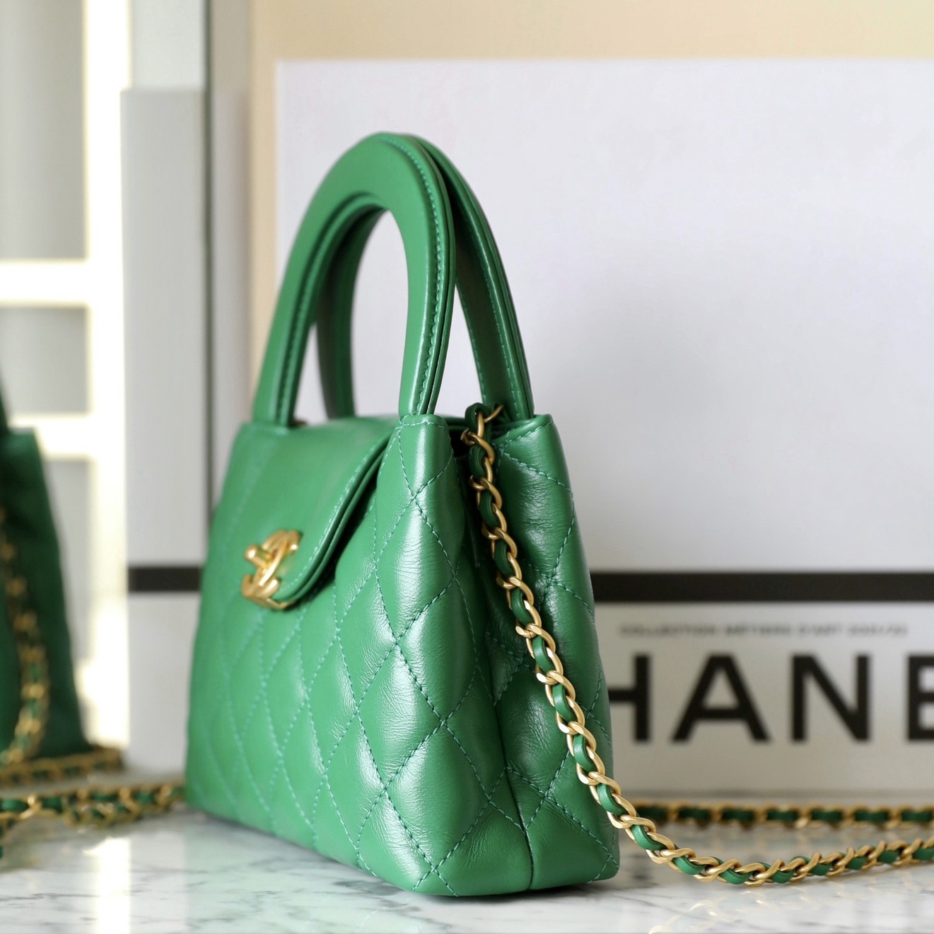 24A Kelly手提包大號翡翠綠_2