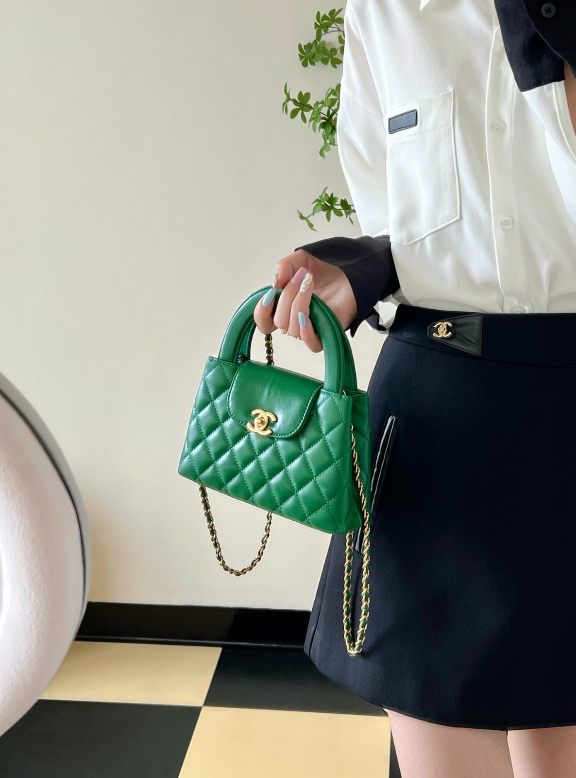 24A Kelly手提包大號翡翠綠_6