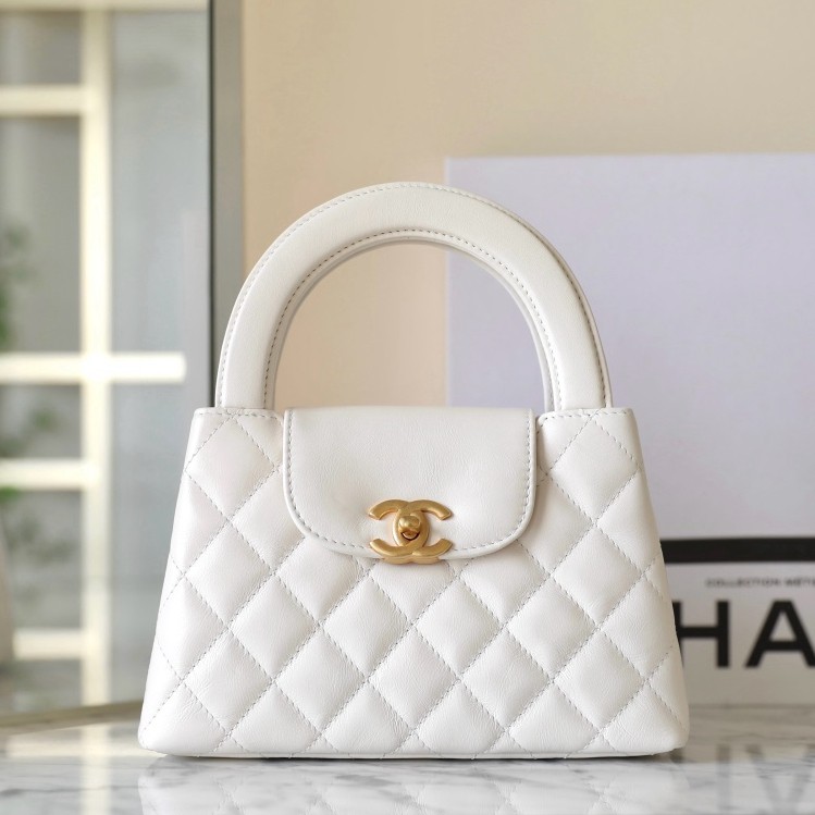 24A Kelly手提鏈條包大號白色_1