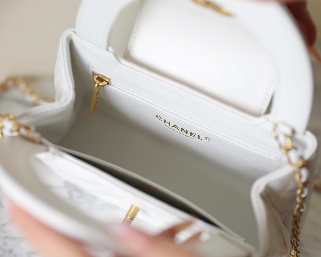 24A Kelly手提鏈條包大號白色_5