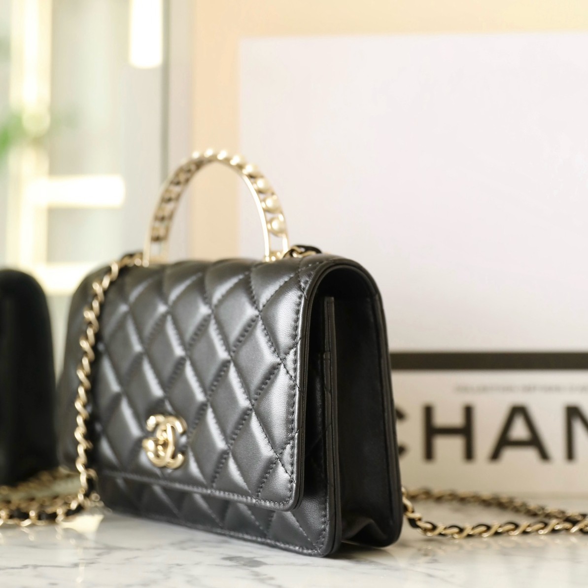 24S 珍珠手提WOC 黑色_2