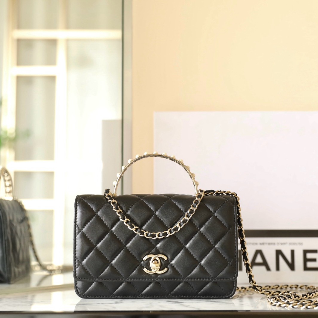 24S 珍珠手提WOC 黑色_1