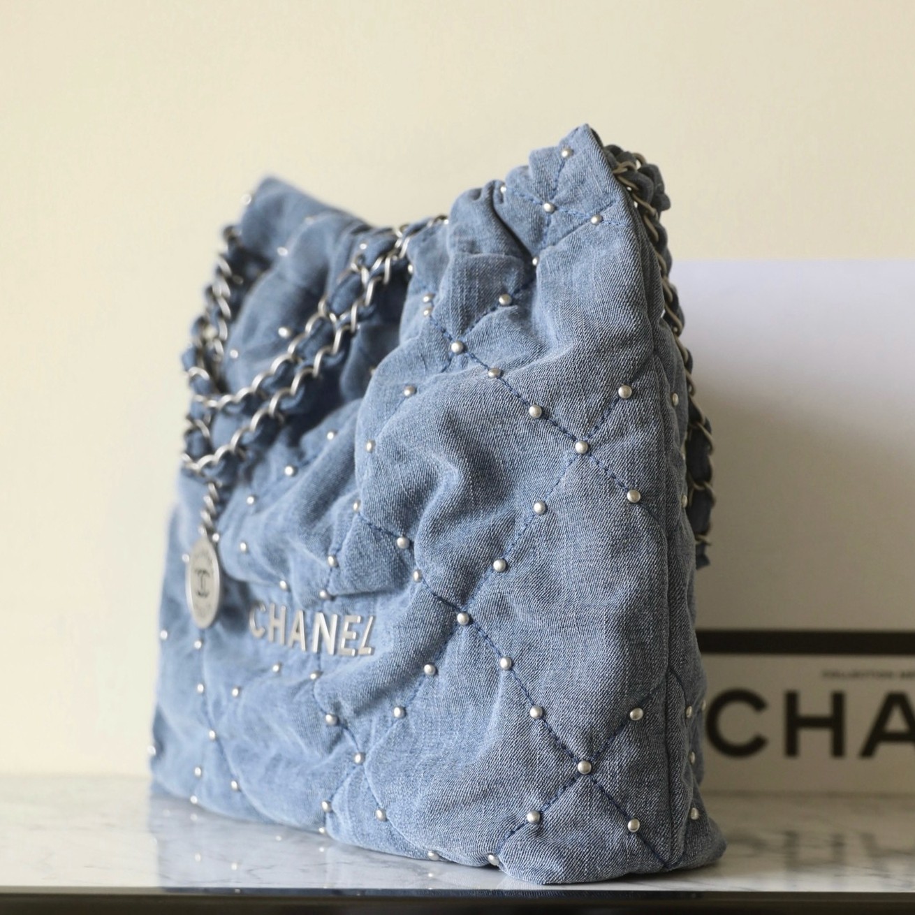 24S 22Bag 丹寧牛仔鉚釘包 小號_2