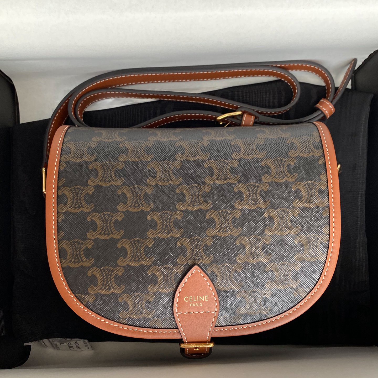 Folco經典老花馬鞍包_1