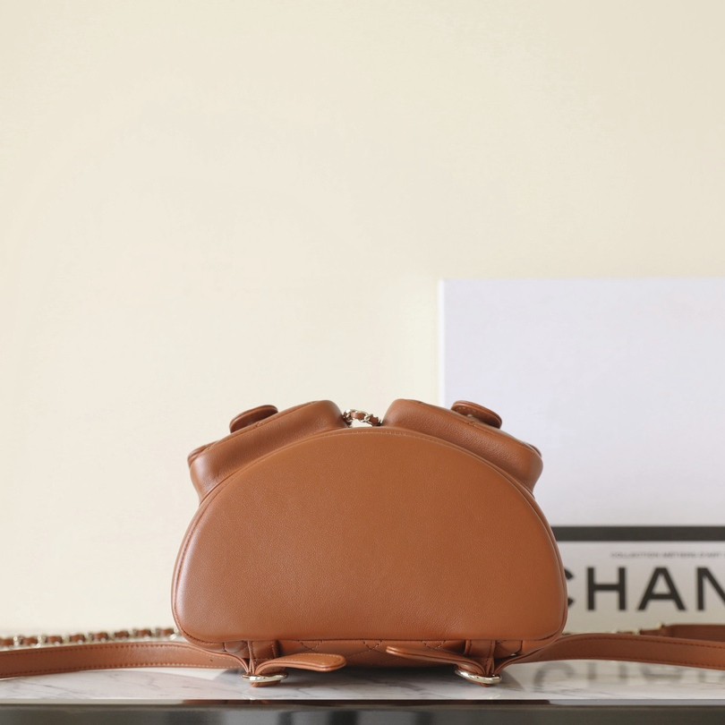 青蛙包雙肩包大號巧克力色_5