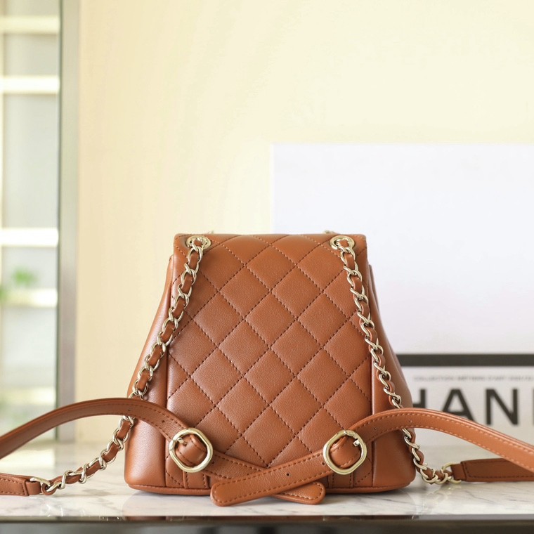 青蛙雙肩包小號巧克力色_3