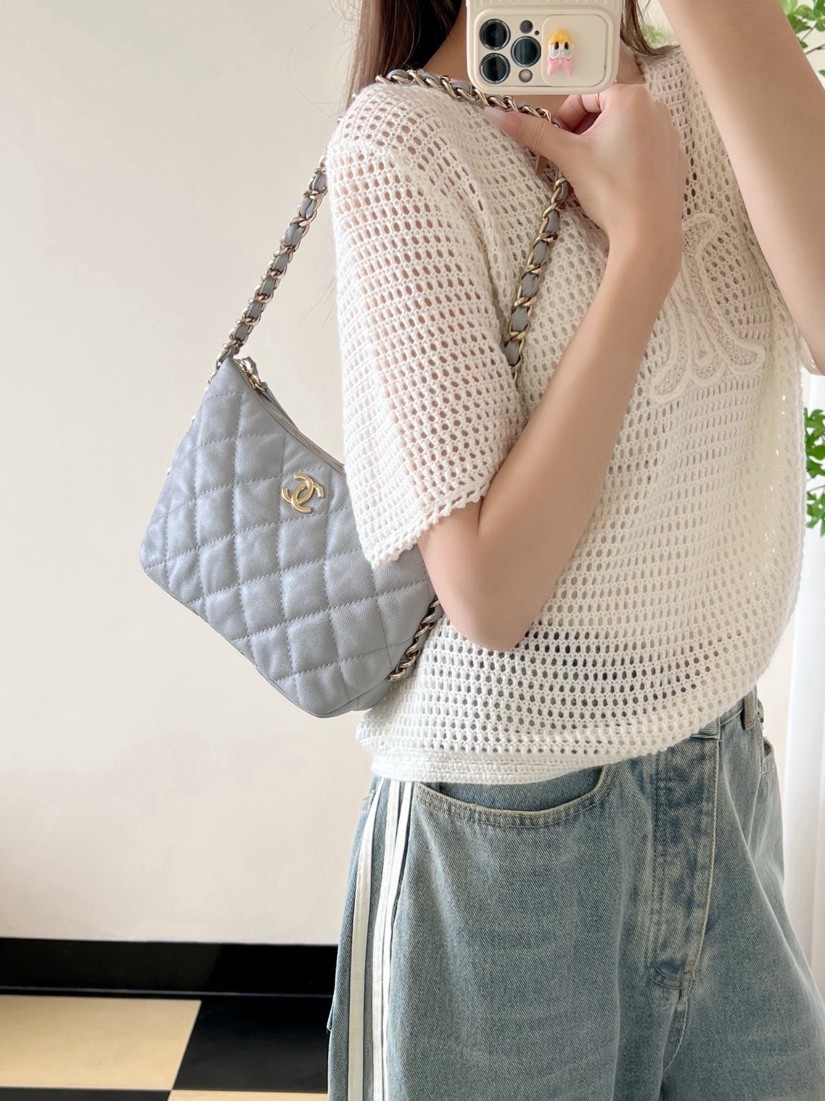 24P春夏 Hobo腋下包 灰色_8