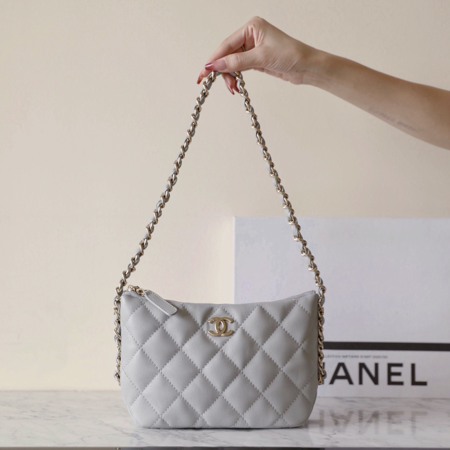 24P春夏 Hobo腋下包 灰色_7