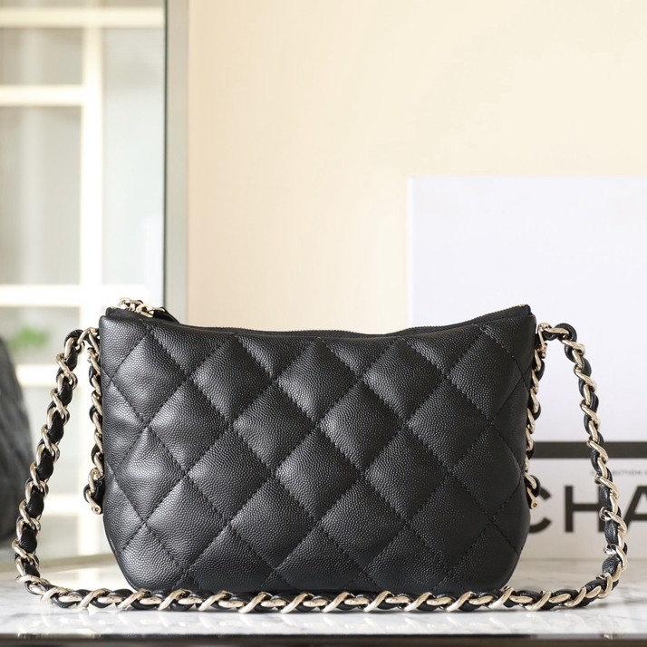 24P Hobo腋下包餃子包小號黑金_4