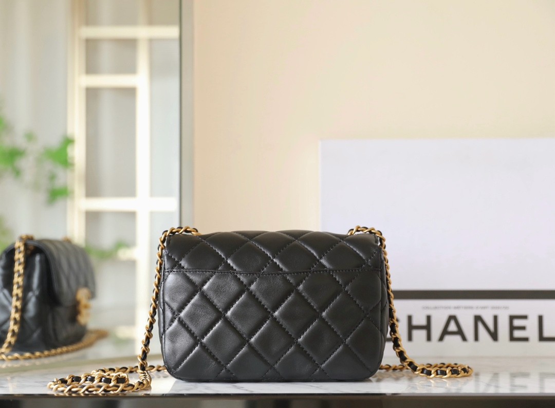 大Logo口蓋包 黑色_7