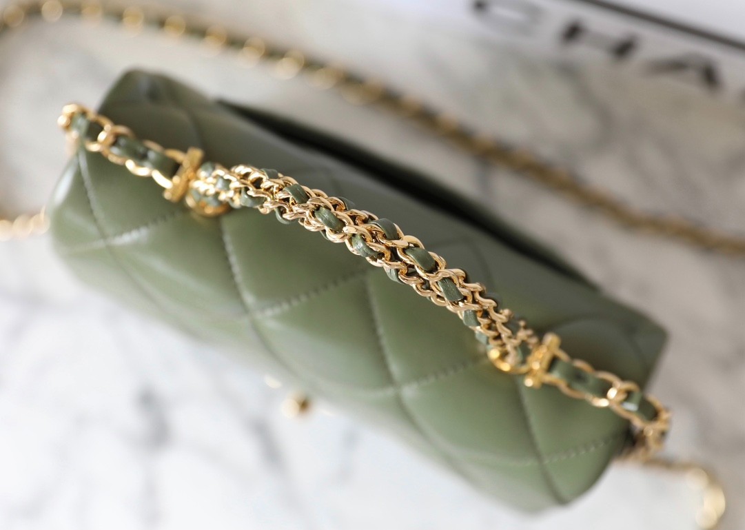 24B秋冬擰鏈手柄口蓋小號古巴綠_3