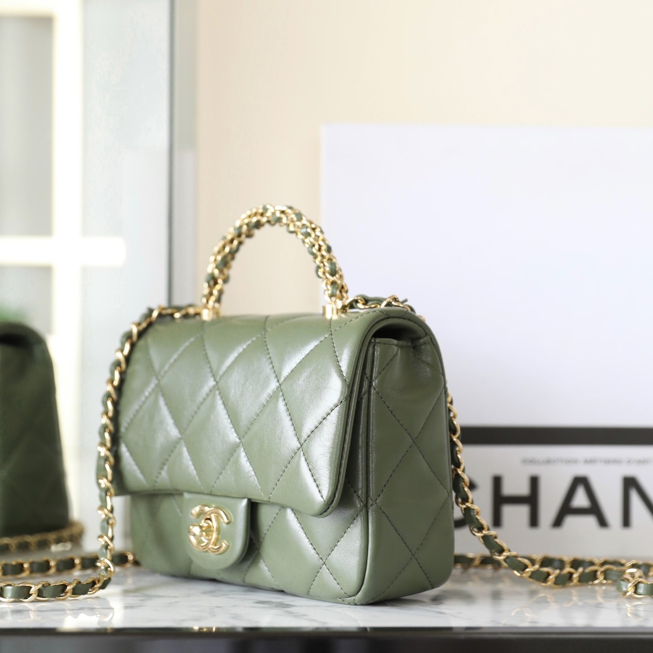 24B秋冬擰鏈手柄口蓋小號古巴綠_2