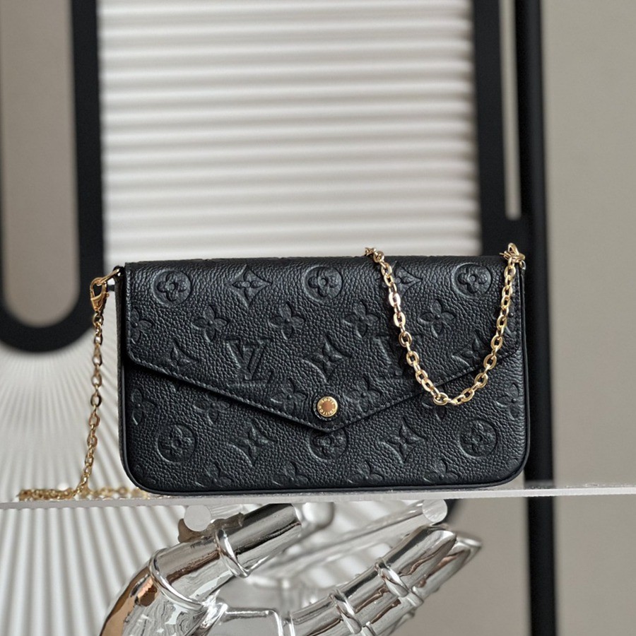 M64064 Felicie Pochette三合一鏈條包黑色_1