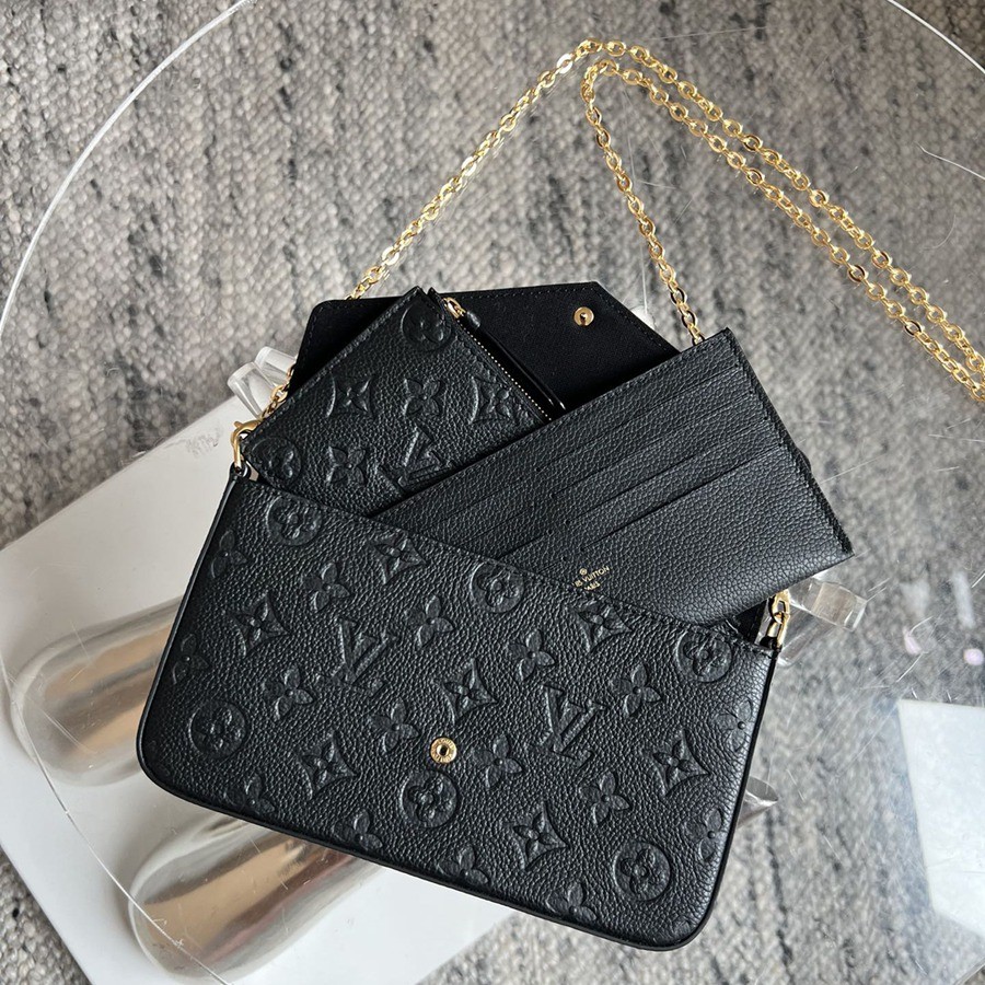 M64064 Felicie Pochette三合一鏈條包黑色_4