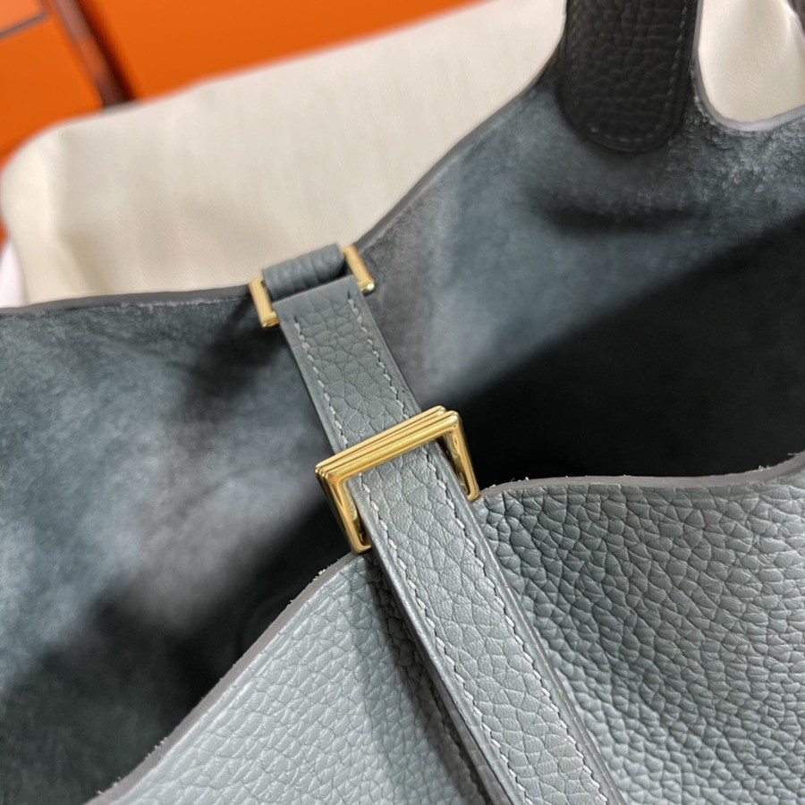 菜籃子Picotin 18 杏仁綠金扣 TC皮_6