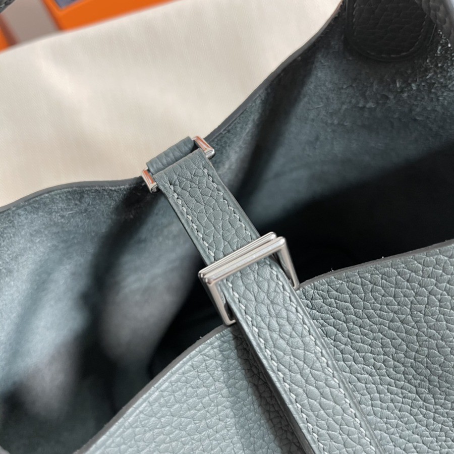 菜籃子Picotin 18 杏仁綠銀扣 TC皮_6