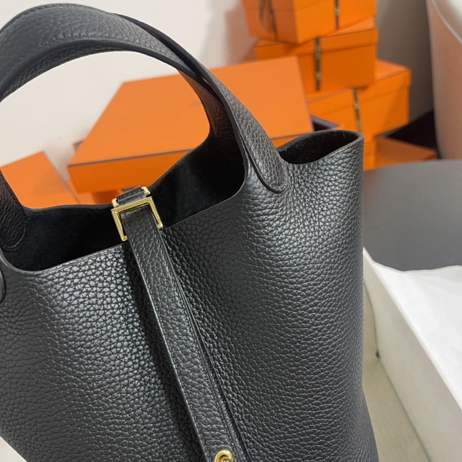 菜籃子Picotin 18 黑色金扣 TC皮_2