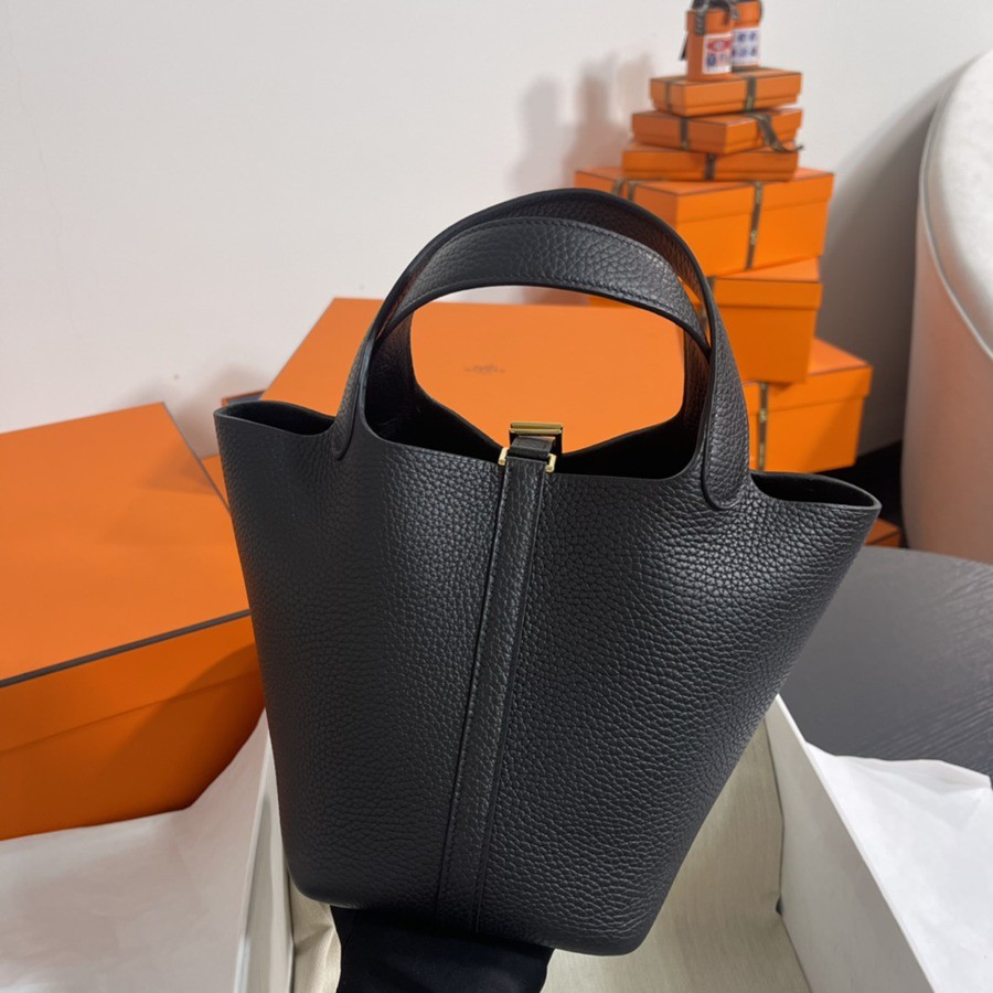 菜籃子Picotin 18 黑色金扣 TC皮_3