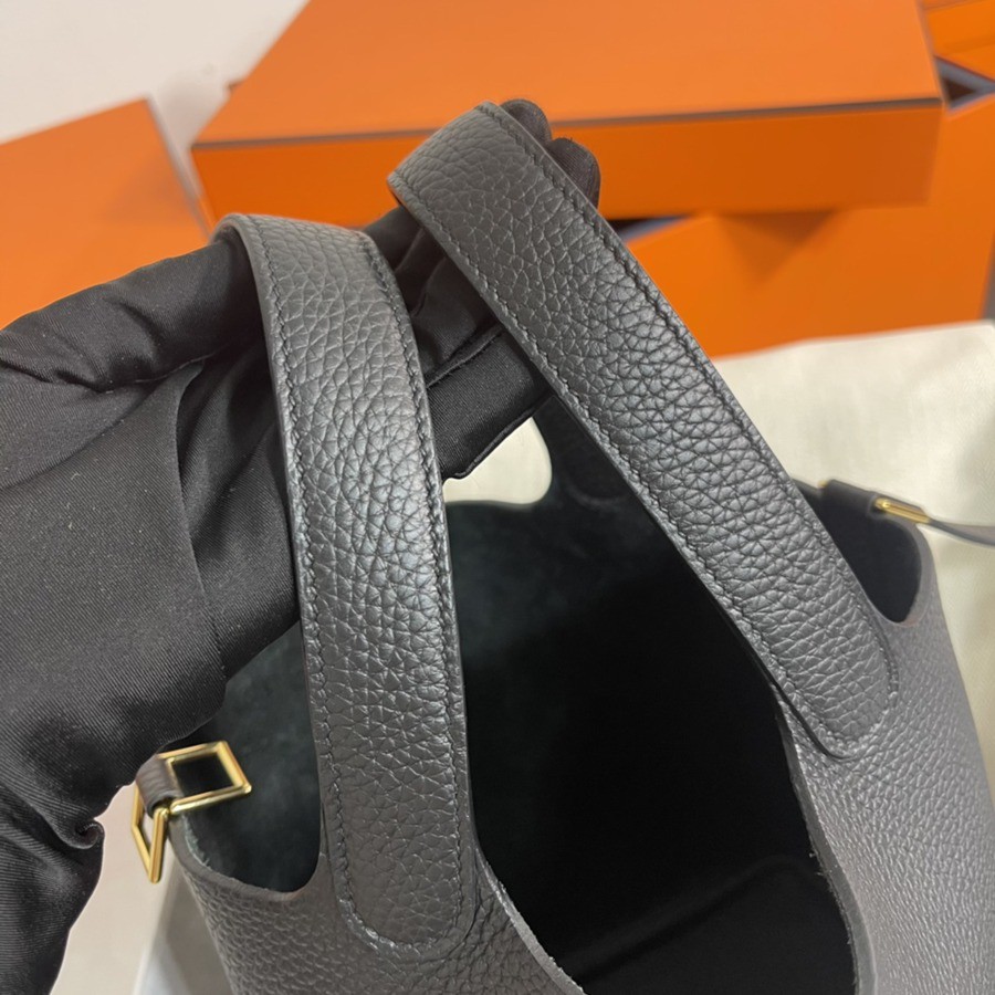 菜籃子Picotin 18 黑色金扣 TC皮_7