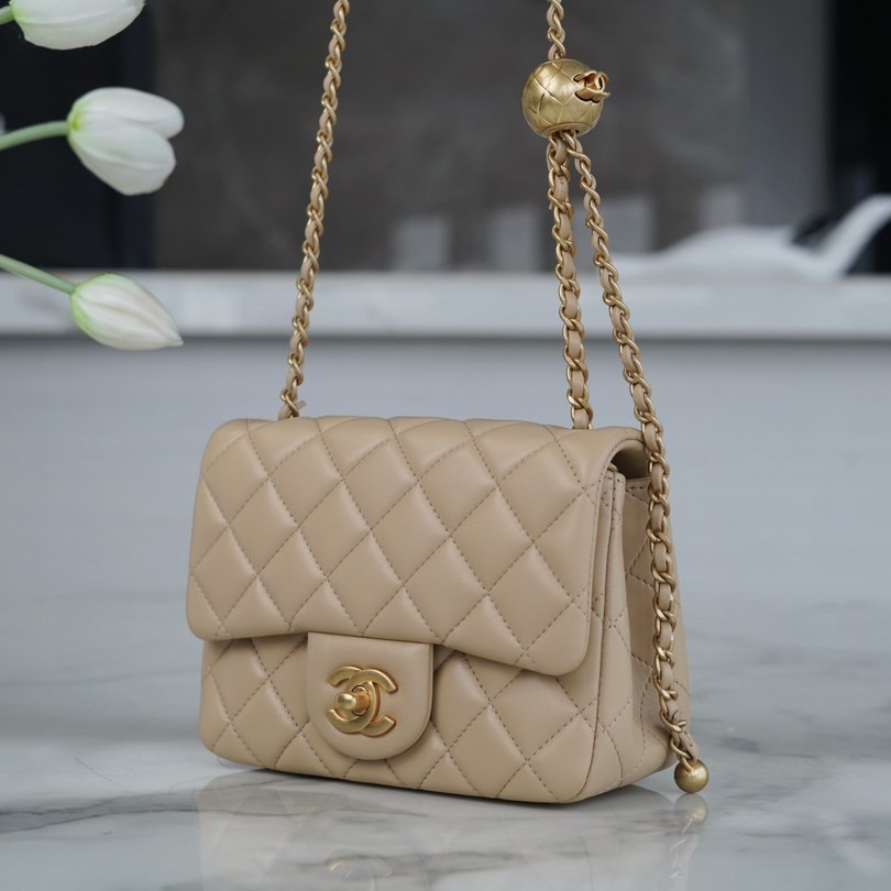 23K金屬球方胖子杏色_6