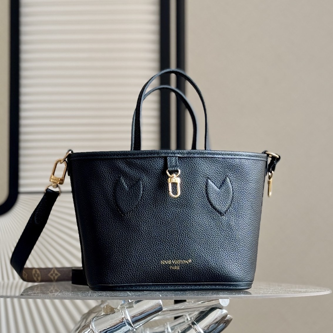 M12099 Neverfull Bandoulière Inside Out BB黑色_4