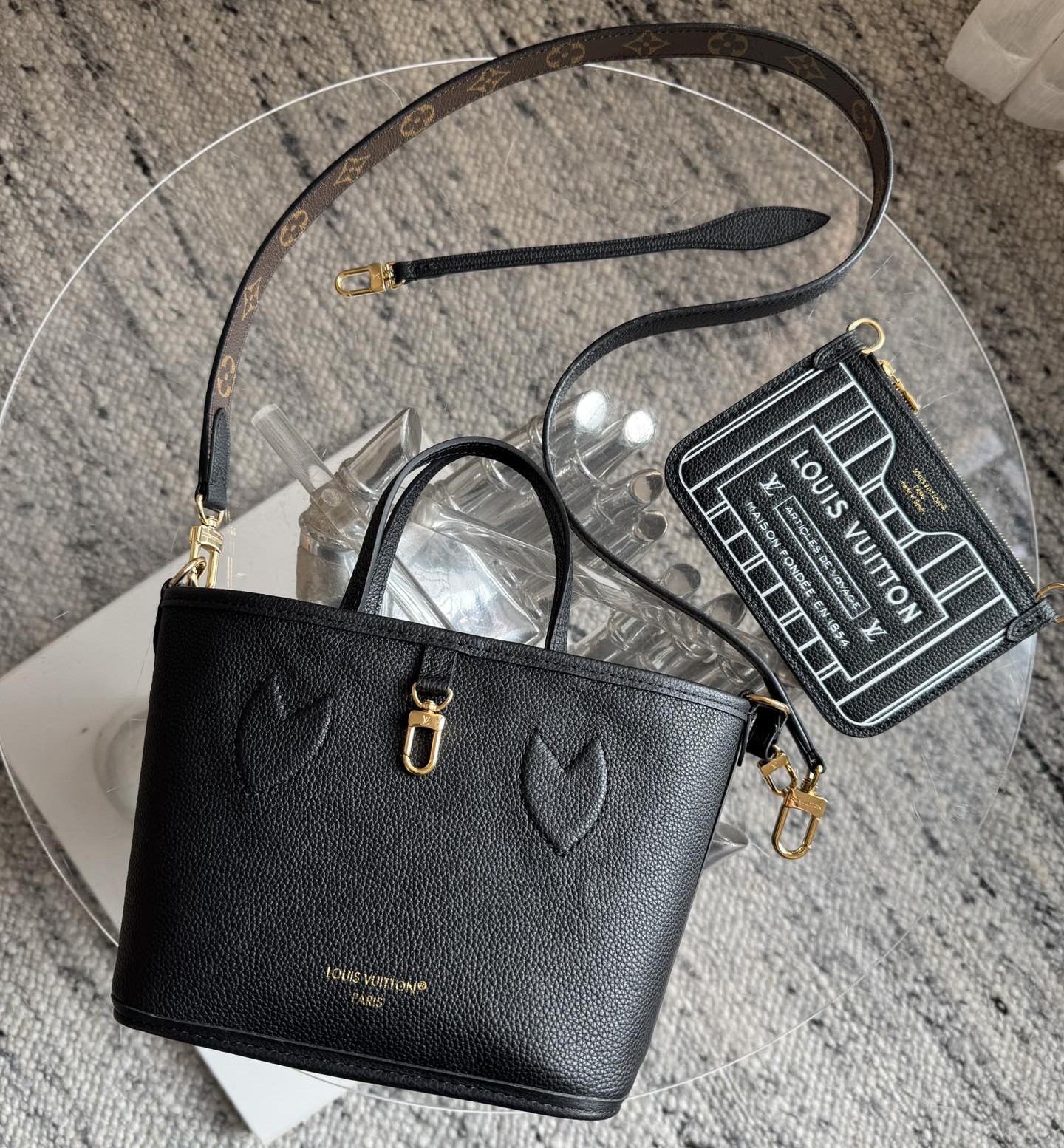 M12099 Neverfull Bandoulière Inside Out BB黑色_7