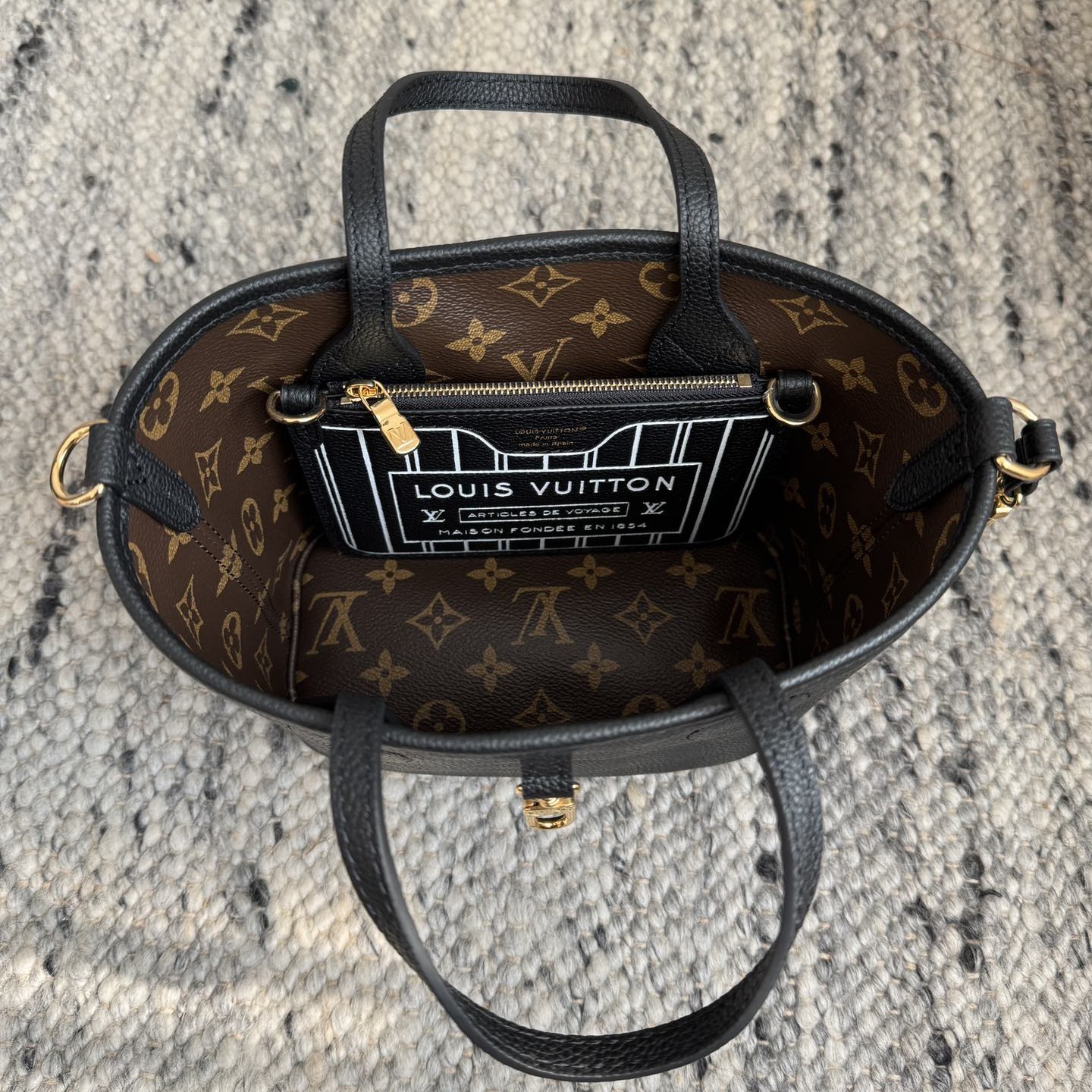 M12099 Neverfull Bandoulière Inside Out BB黑色_8