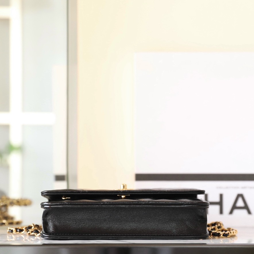 24B秋冬擰鏈手柄鏈條包Woc黑色_5