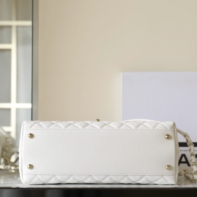 24A新版 CocoHandle手提口蓋包 白色 中號_7