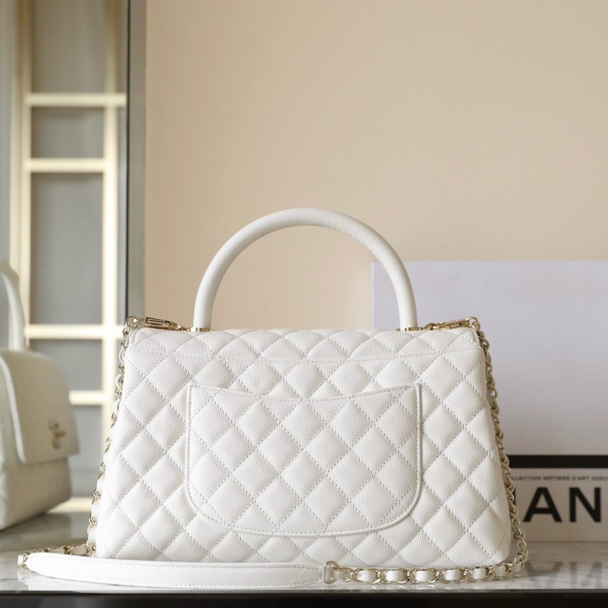 24A新版 CocoHandle手提口蓋包 白色 中號_3